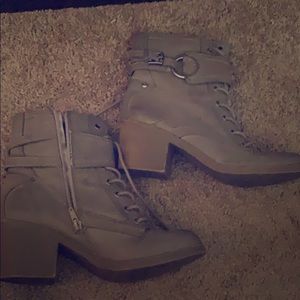 Gray Guess Combat Boots